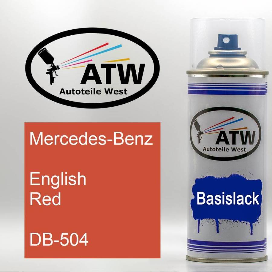 Mercedes-Benz, English Red, DB-504: 400ml Sprühdose, von ATW Autoteile West.
